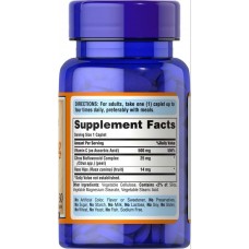 Вітамін C з біофлавоноїдами та шипшиною Puritan's Pride Vitamin C 500 mg with Citrus Bioflavonoids and Rose Hips 30 caps  Puritan's Pride