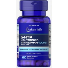5-гидрокситриптофан быстрого высвобождения Puritan's Pride (5-HTP) 100 мг 60 капсул