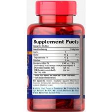 Омега-3 рыбьего жира тройной силы Puritan's Pride (Omega-3 Fish Oil) 1360 мг 60 мягких капсул