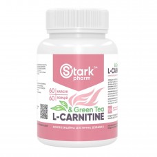 Л-Карнитин, Stark L-Carnitine/Green Tea Extract 600mg - 60caps Stark Pharm