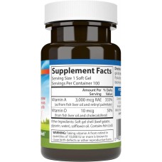 Витамины A и D Carlson Vitamin A & D, 100 Soft Gels  Carlsson