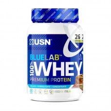 Сироватковий протеїн USN Blue Lab 100% Whey Premium Protein 908 г, Карамельний шоколад