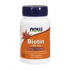 Біотин (Biotin) 1000 мкг, Now Foods, 100 капсул