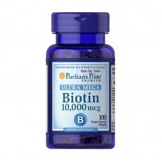 Биотин (Biotin) 10000 мкг, Puritan's Pride, 100 мягких капсул