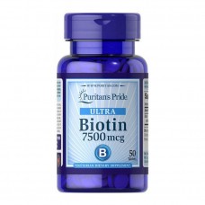 Биотин (Biotin) 7500 мкг, Puritan's Pride, 50 табл