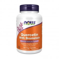Кверцетин с Бромейлайном (Quercetin with Bromelain), Now Foods, 120 веган капсул