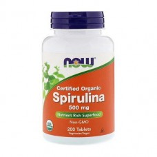 Спіруліна (Spirulina certified organic) 500 мг, Now Foods, 200 табл