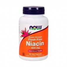 Вітамін В3 ніацин з інозитолом (Flush-Free Niacin Double Strength) 500 мг, Now Foods, 90 веган капсул
