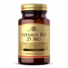 Витамин В6 (Vitamin B6) 25 мг, Solgar, 100 табл