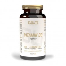 Витамин Д3 (Vitamin D3) 4000 МЕ, Evolite Nutrition, 120 мягких капсул