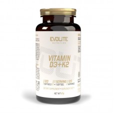 Витамин Д3+К2 (D3+K2), Evolite Nutrition, 120 мягких капсул