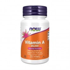Вітамін A (Vitamin A) 25000 МО, Now Foods, 250 м'яких капсул