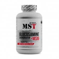 Глюкозамин Хондроитин МСМ и Гиалуроновая кислота (Glucosamine Chondroitin + MSM + hyaluronic acid), MST, 180 табл