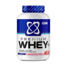 Сироватковий протеїн концентрат USN Whey+ Premium Protein 2000 г, Полуниця