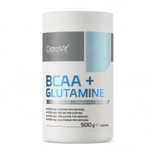 Амінокислоти BCAA + Glutamine OstroVit у порошку 500 г, Апельсин
