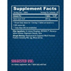 Альфа-липоевая кислота Haya Labs Alpha Lipoic Acid 600mg 60 tabs