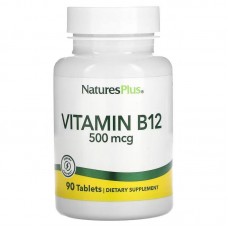 Витамин B12 Natures Plus Vitamin B12 500 mсg 90 Tablets Nature's Plus