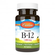 Витамин B-12 Carlson Chewable Vitamin B-12, Lemon, 1,000 mcg, 90 Tablets Carlsson