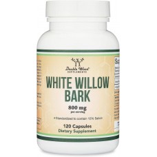 Экстракт коры белой ивы Double Wood White Willow Bark 800 mg (на 2 капсулы- 15% Salicin), 120capsules