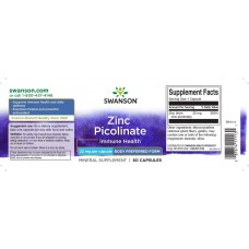 Пиколинат цинка Swanson Zinc Picolinate Body Preferred Form 22 mg 60 Caps  Swanson