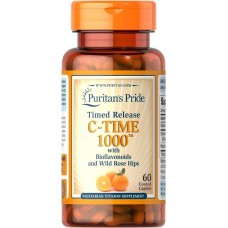 Витамин C Puritan's Pride Vitamin C 1000mg with Citrus Bioflavonoids and Rose Hips Timed Release 60caplets Puritan's Pride