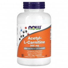Ацетил-Л-карнитин Now Foods (Acetyl-L-Carnitine) 500 мг 200 капсул