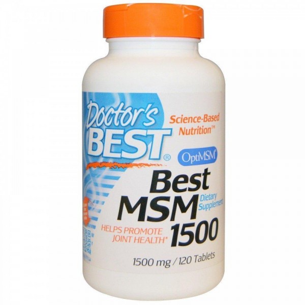 Метилсульфонілметан, МСМ, MSM, Doctor's Best, 1500 мг, 120 таблеток
