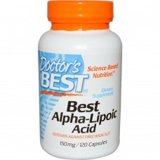 Альфа-ліпоєва кислота, Alpha Lipoic Acid, Doctor's Best, 150 мг, 120 капсул