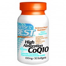 Коэнзим Q10 высокой абсорбации 100 мг, Doctors Best, 30 гелевых капсул