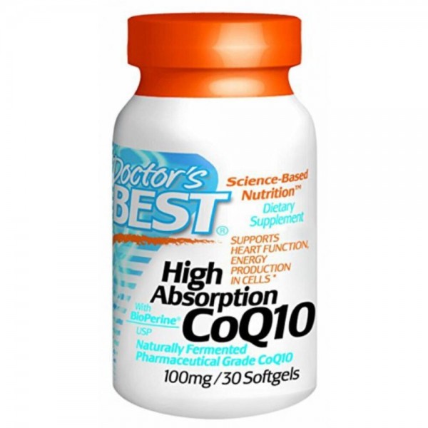 Коензим Q10 високою абсорбації 100 мг, Doctors Best, 30 гелевих капсул