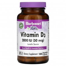 Витамин D3 Bluebonnet Nutrition (Vitamin D3) 2000 МЕ 180 капсул