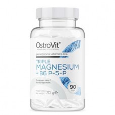 Потрійний магній + B6 P-5-P OstroVit (Triple Magnesium + B6 P-5-P) 90 капсул