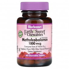 Витамин B12 Bluebonnet Nutrition (Methylcobalamin B12) 1000 мкг 60 таблеток со вкусом малины