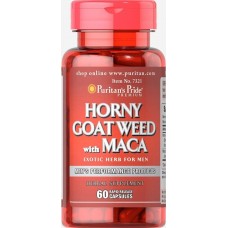 Роговой козий с макой, Horny Goat Weed with Maca, Puritan's Pride, 500 мг / 75 мг, 60 капсул