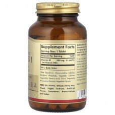 Вітамін B1 (тіамін) Solgar (Vitamin B1) 500 мг 100 таблеток