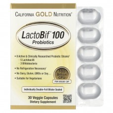 Пробіотики California Gold Nutrition (LactoBif Probiotics) 100 млрд КОЕ 30 капсул