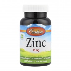Zinc 15mg - 250 tabs Carlson Laboratories