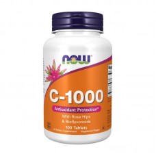 NOW C-1000 with rose hips & bioflavonoids (100 tab)