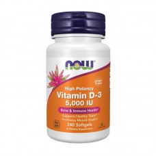 NOW Vitamin D-3 5000 IU (240 softgels)