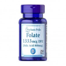 Puritan's Pride Folate 1333 mcg DFE (Folic Acid 800 mcg) (250 tab)