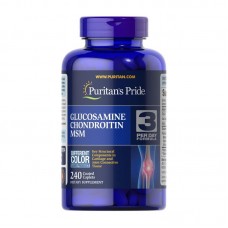 Puritan's Pride Double Strength Glucosamine, Chondroitin & MSM (240 caplets)
