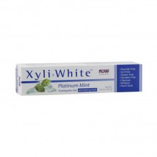 NOW Xyli White Toothpaste Gel with Baking Soda (181 g, platinum mint)