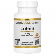 Лютеїн із зеаксантином California Gold Nutrition (Lutein/Zeaxanthin) 20 мг 120 м'яких рослинних таблеток