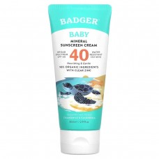 Badger Company, Дитячий сонцезахисний крем, SPF40, ромашка та календула, 2,9 рідких унції (87 мл)