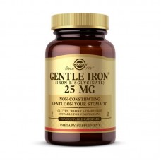 Solgar Gentle Iron 25 mg (iron bisglycinate) (90 veg caps)