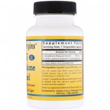 L-глутатіон скорочений Healthy Origins (L-Glutathione Reduced) 500 мг 60 капсул