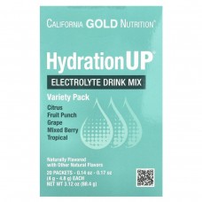 Суміш для напою з електролітами California Gold Nutrition (HydrationUP 20 пакетиків по 42 г