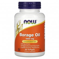 Олія огуречника Now Foods (Borage Oil) 1000 мг 60 капсул