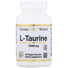 L-таурин California Gold Nutrition L-Taurine, AjiPure, 1,000 mg, 60 Veggie Capsules California Gold Nutrition