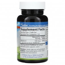 Витамин Д3 Carlson Labs (Vitamin D) 4000 МЕ 120 гелевых капсул